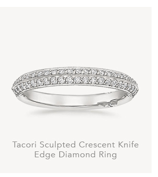 Tacori Sculpted Crescent Knife Edge Diamond Ring