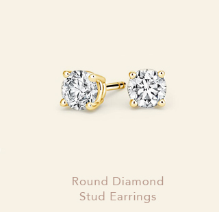  Round Diamond Stud Earrings