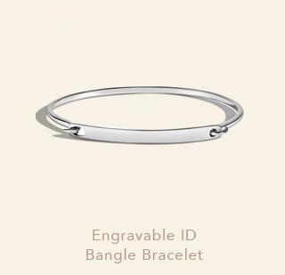 Engravable ID Bangle Bracelet