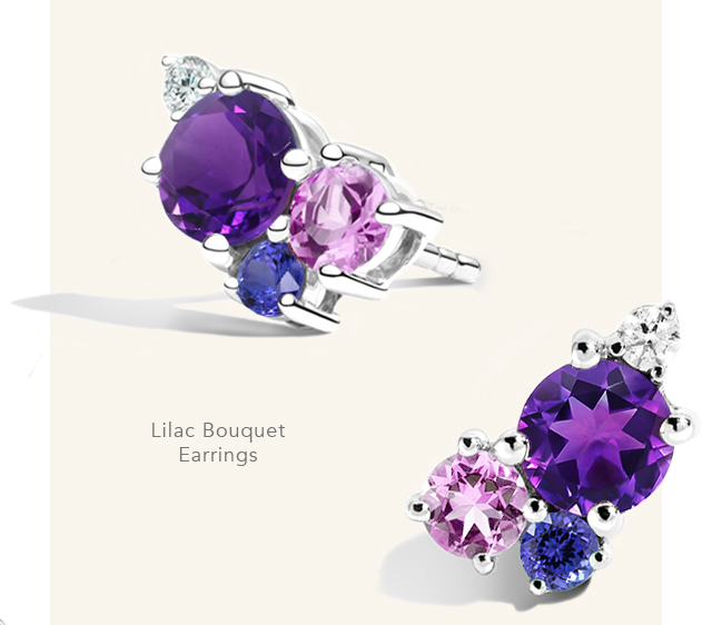 Lilac Bouquet Earrings