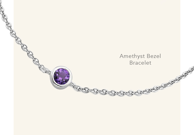 Amethyst Bezel Bracelet