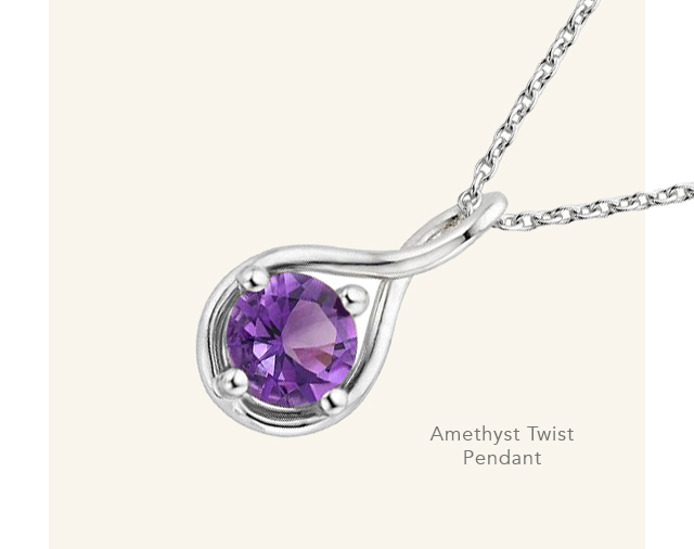 Amethyst Twist Pendant