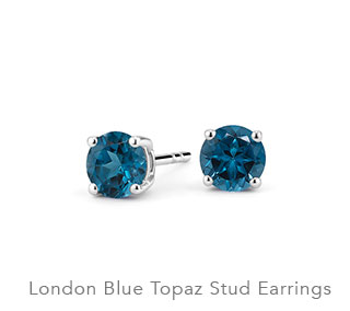 London Blue Topaz Stud Earrings