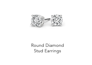 Round Diamond Stud Earrings