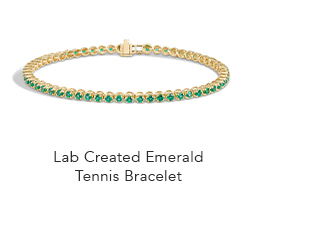 Lab Created Emerald Tennis Bracelet