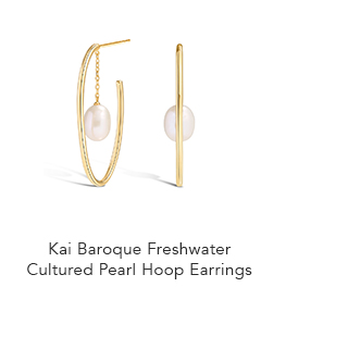 Kai Baroque Freshwater Cultured Pearl Hoop Earrings