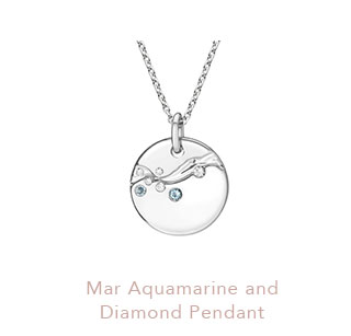 Mar Aquamarine and Diamond Pendant