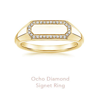Ocho Diamond Signet Ring