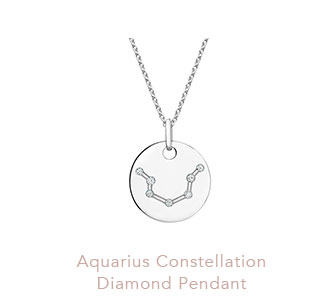 Aquarius Constellation Diamond Pendant