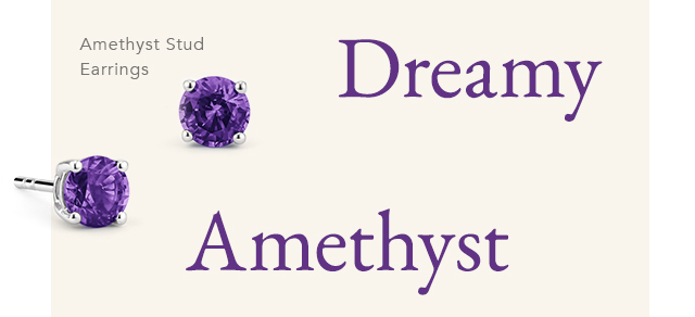 Amethyst Stud Earrings