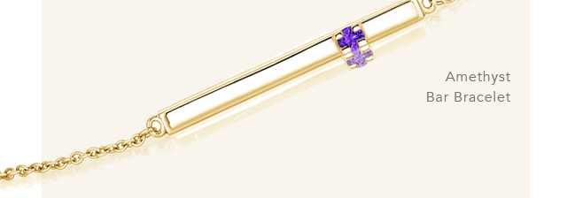 Amethyst Bar Bracelet