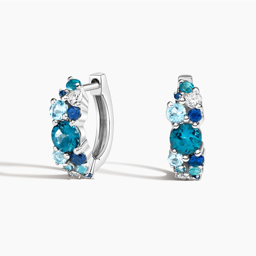 Hydrangea Bouquet Hoop Earrings