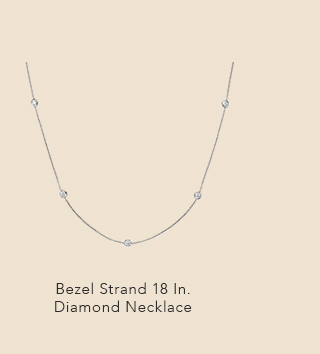 Bezel Strand 18 In. Diamond Necklace