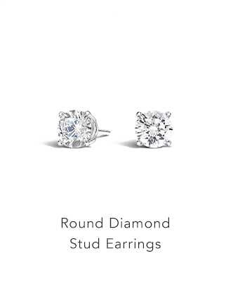 Round Diamond Stud Earrings