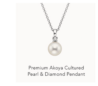 Premium Akoya Cultured Pearl & Diamond Pendant
