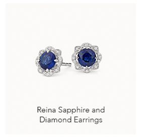 Reina Sapphire and Diamond Earrings