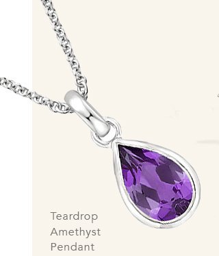 Teardrop Amethyst Pendant