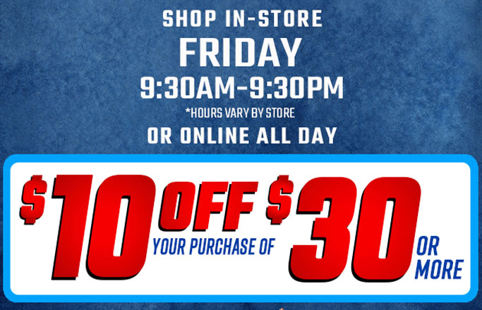$10 off $30. Exclusions apply. Use code E241213