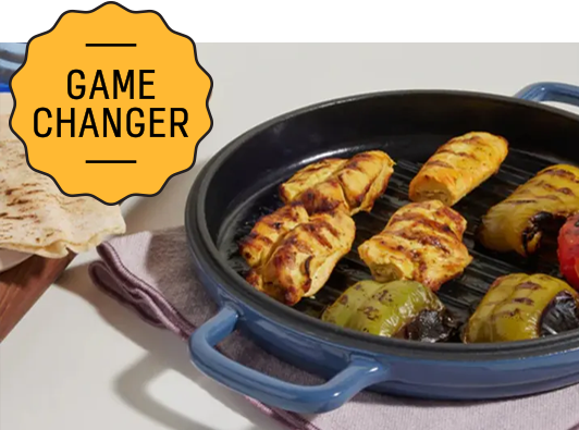 Our Place Just Launched a Cast Iron Grill Pan That's Perfect for Indoor Grilling