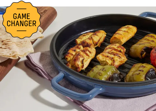 Our Place Just Launched a Cast Iron Grill Pan That's Perfect for Indoor Grilling
