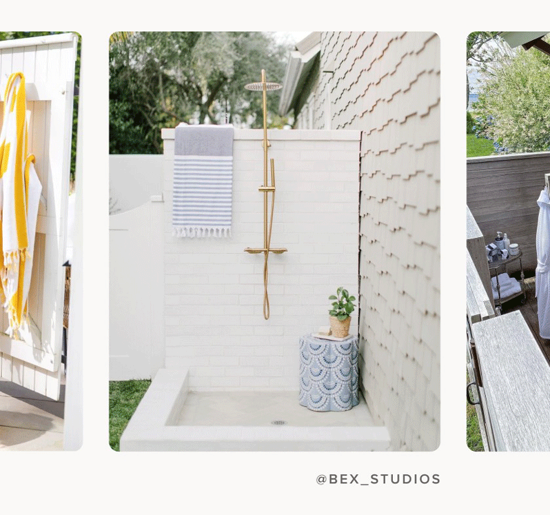 How to design an outdoor shower. Serena and Lily