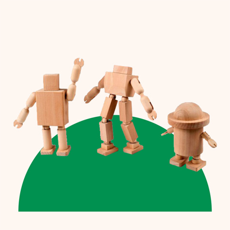 wooden robot wooden robot