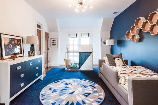 This Space-Themed Kids Bedroom Has an Affordable Rug Hack You Can Totally Steal