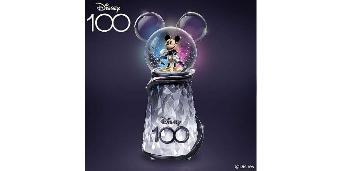 Disney100 Illuminated Platinum Edition Glitter Globe