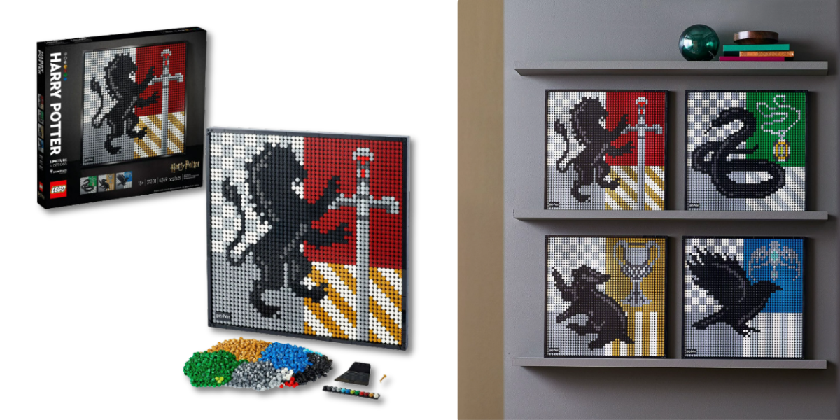 LEGO Art Harry Potter Hogwarts Crests 31201 Perfect for Adults Who Love Collectibles