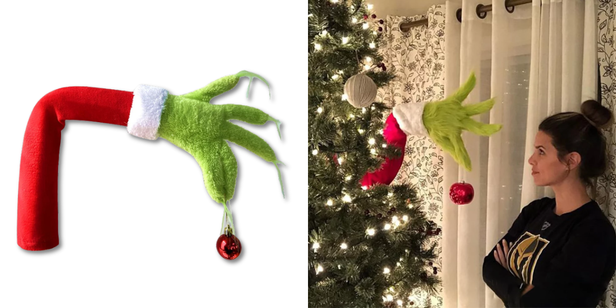 DreamHouse Christmas Tree Decorations Grinch Elf Arm Ornament