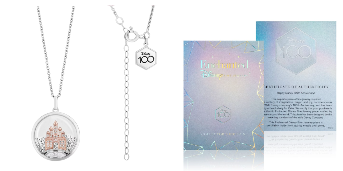 Diamond and White Topaz Castle Pendant in Sterling Silver