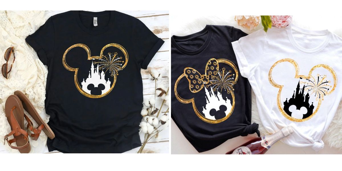 Mickey and Minnie Happy New Year 2024 Matching T-Shirt, Disn