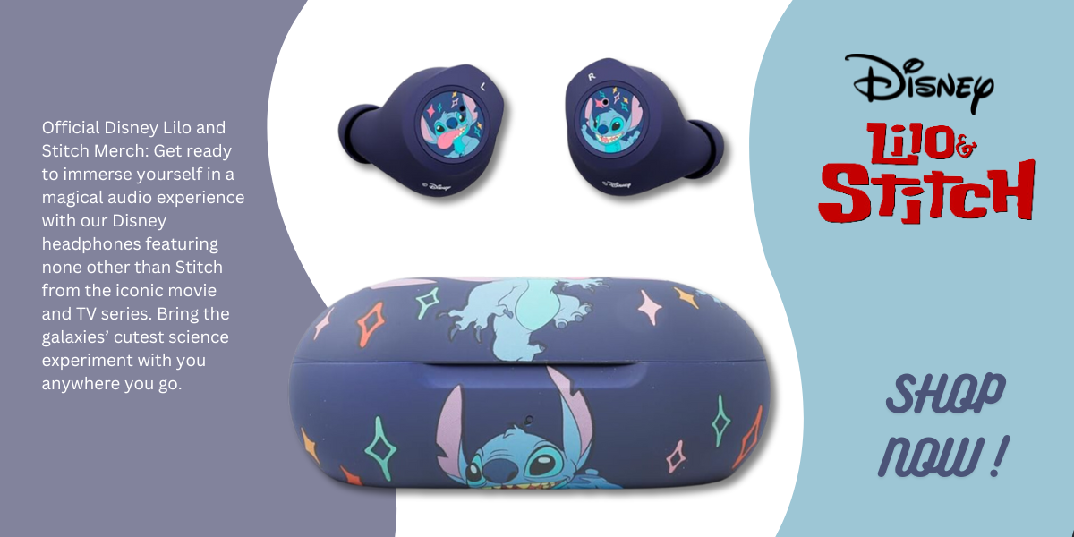 Disney Lilo and Stitch Bluetooth Earbuds with Charging Case