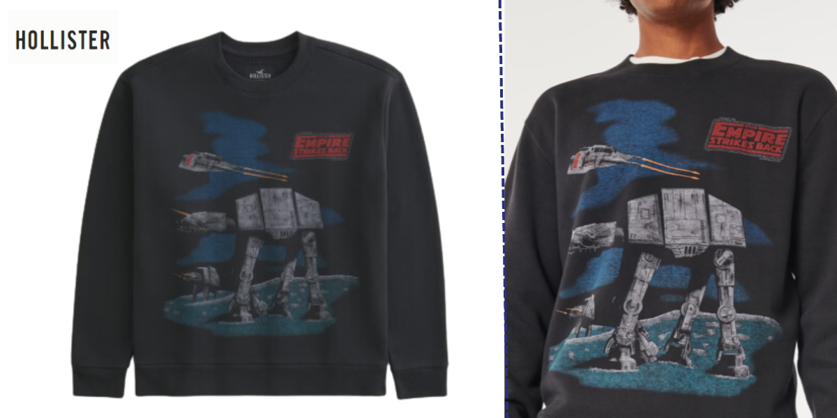 Relaxed Star Wars Graphic Crew Sweatshirt Relaxed Star Wars Graphic Crew Sweatshirt