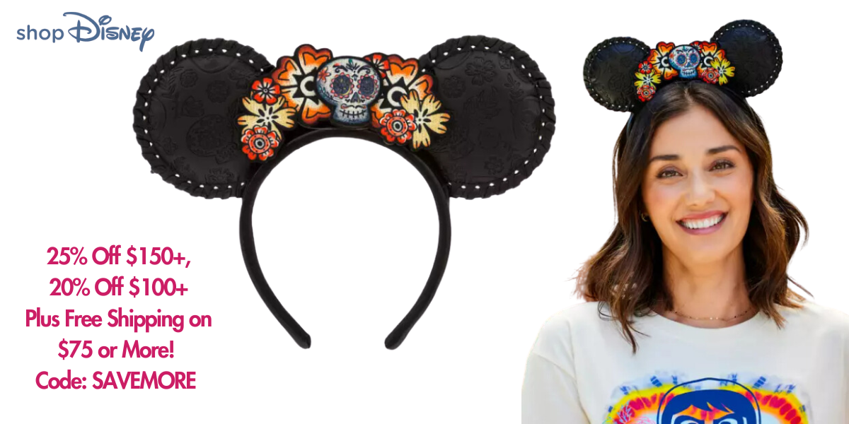 Coco Floral Skull Ear Headband for Adults