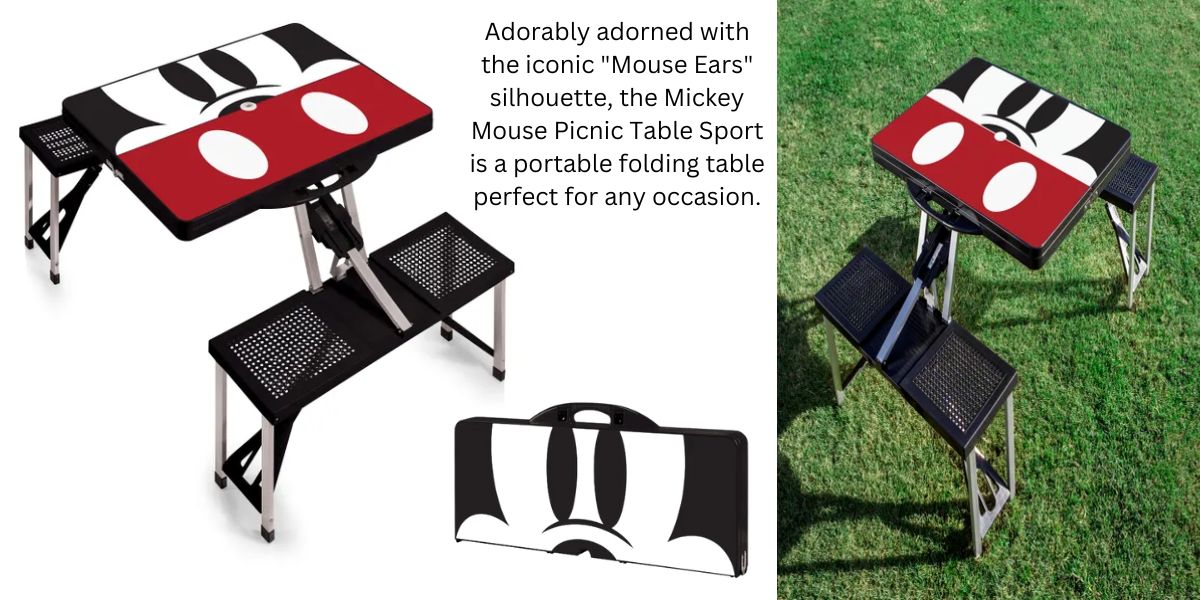 Disney Picnic Table Portable Folding Table with Seats Disney Picnic Table Portable Folding Table with Seats