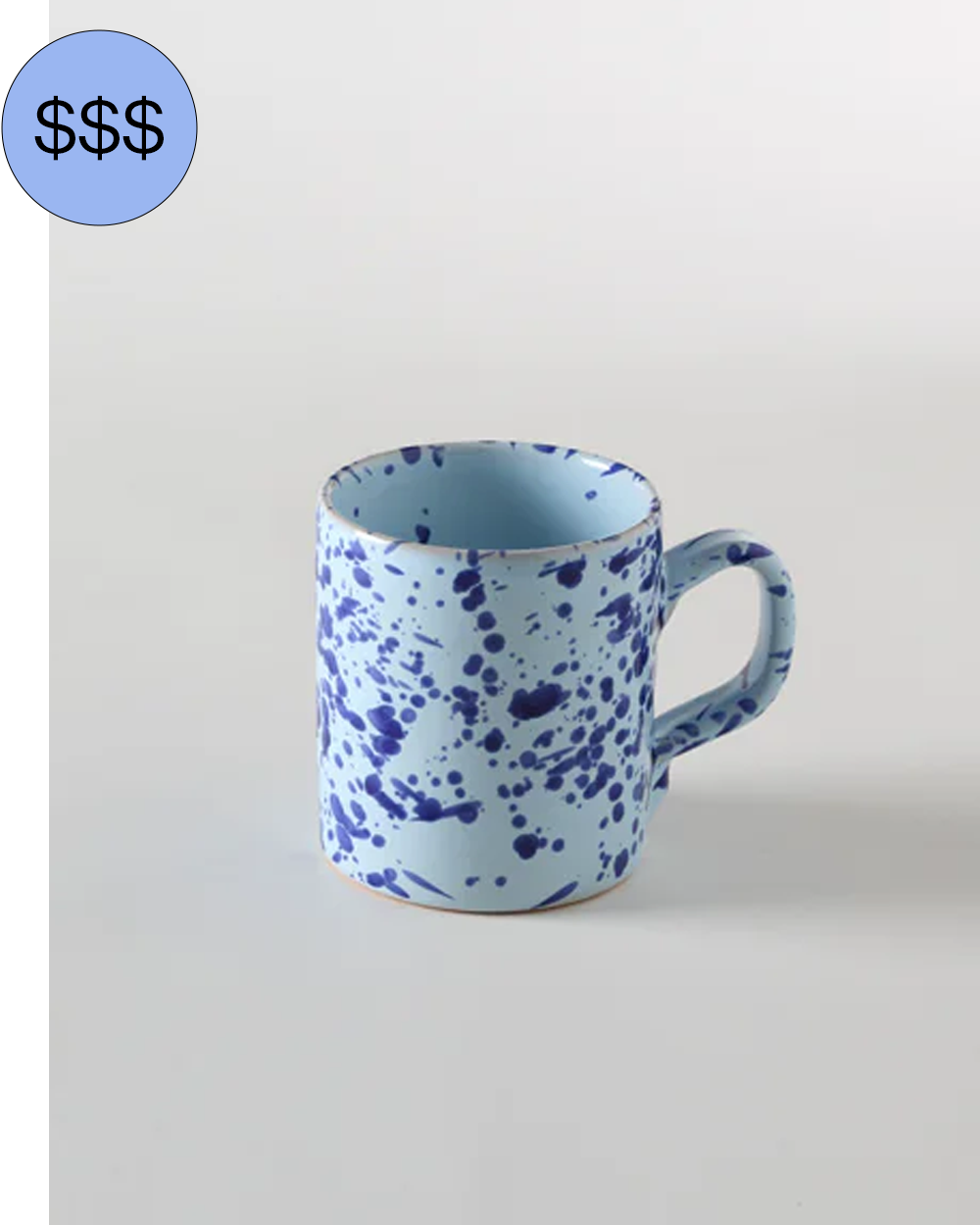 March Blue on Blue Splatterware Mug