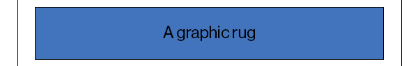A graphic rug