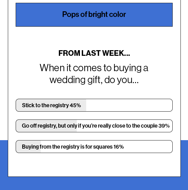 Pops of bright color
