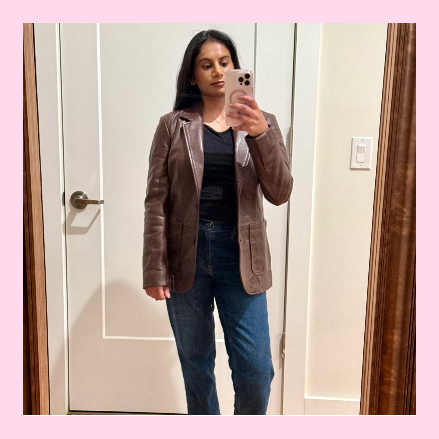 Quince 100% Leather Blazer