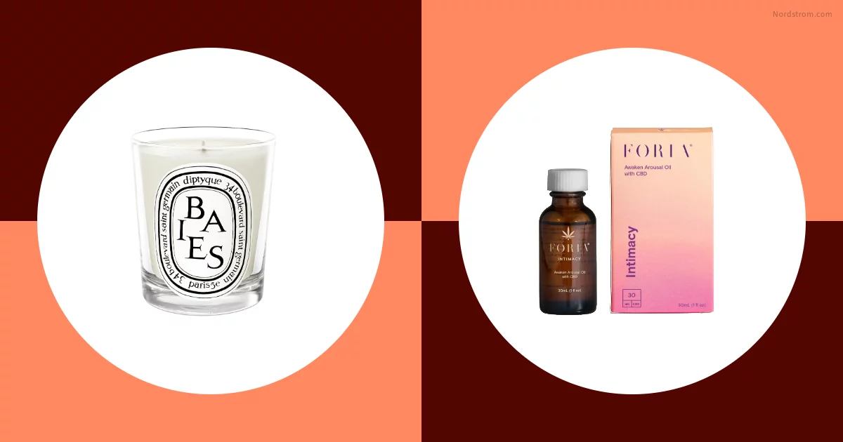 Side By Side Image of a Candle and an Arousal CBD Oil