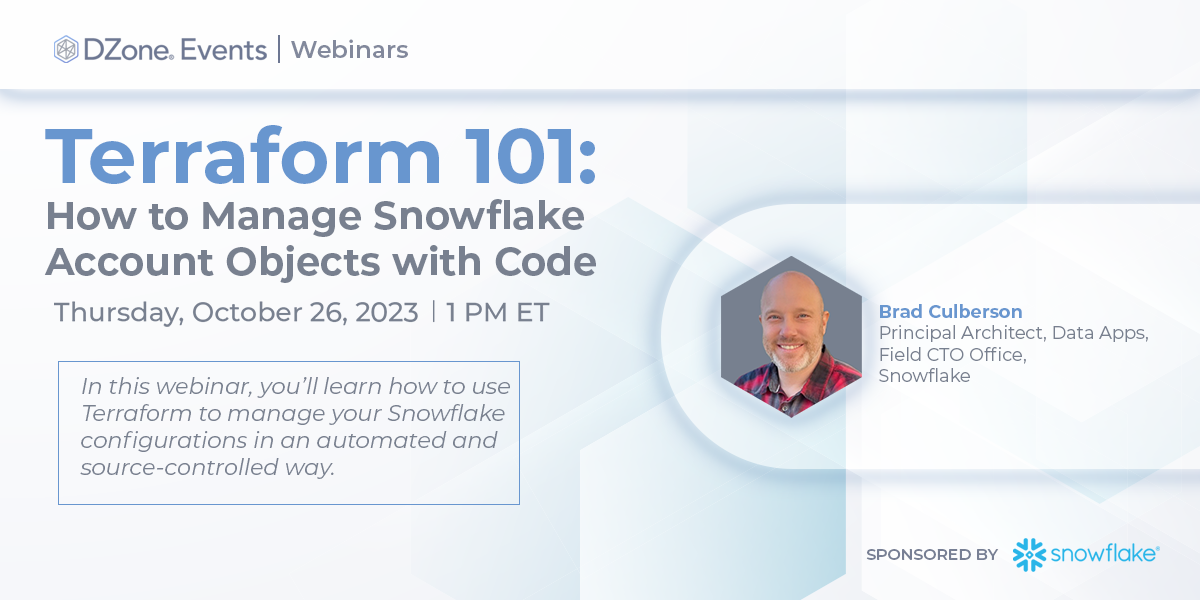 Terraform 101: How to Manage Snowflake Account Objects with Code