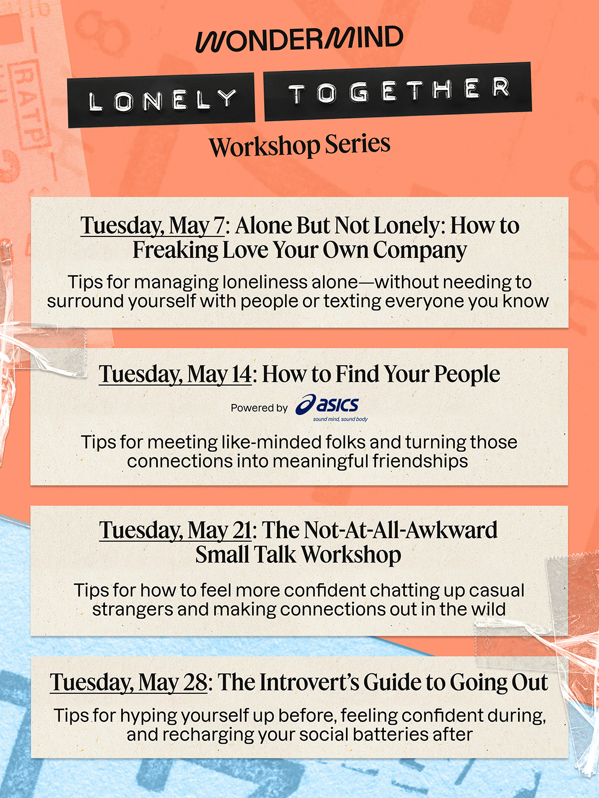 Lonely Together Workshop Series