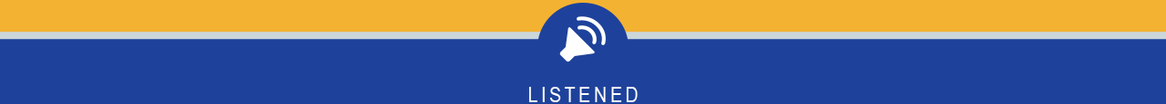 A speaker with the copy, “LISTENED.”
