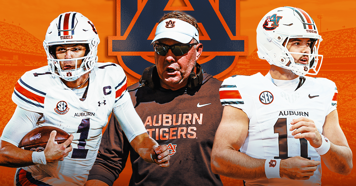 Hugh Freeze, Jackson Arnold, and Payton Thorne