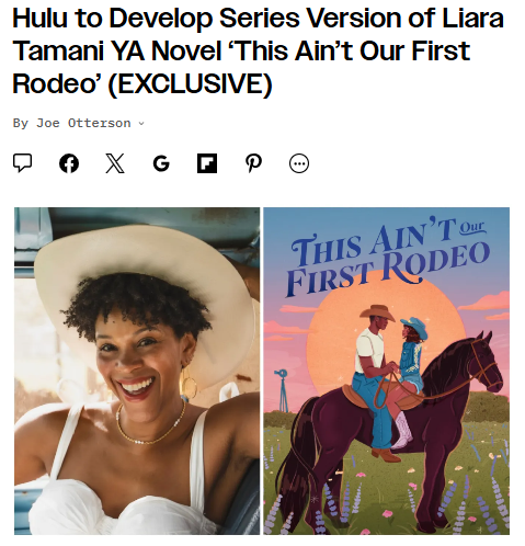 Hulu to Develop Series Version of Liara Tamani YA Novel 'This Ain't Our First Rodeo'