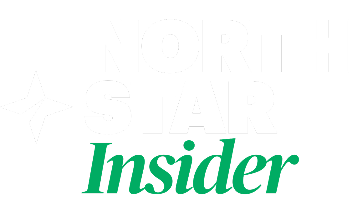 North Star Insider logo with a green star icon on a black background