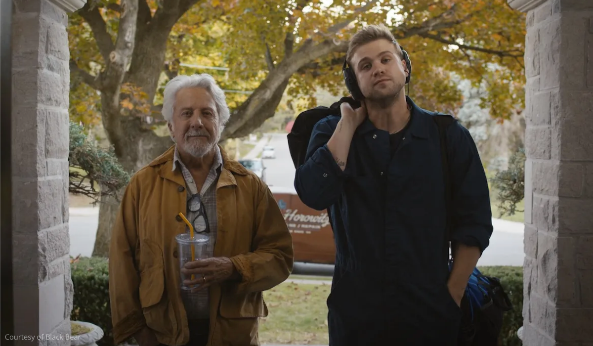 Dustin Hoffman and Leo Woodall in 