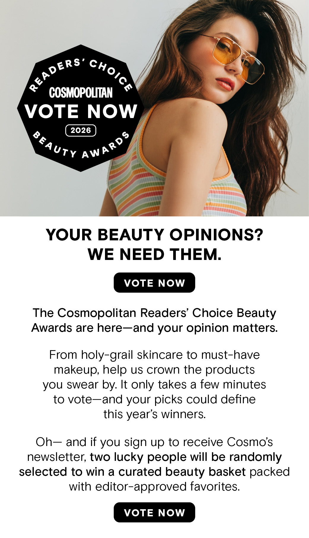 Vote Now for Cosmo's Reader's Choice Beauty Awards