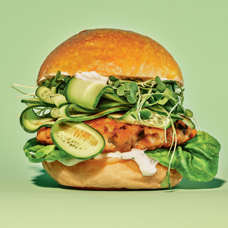 salmon burger